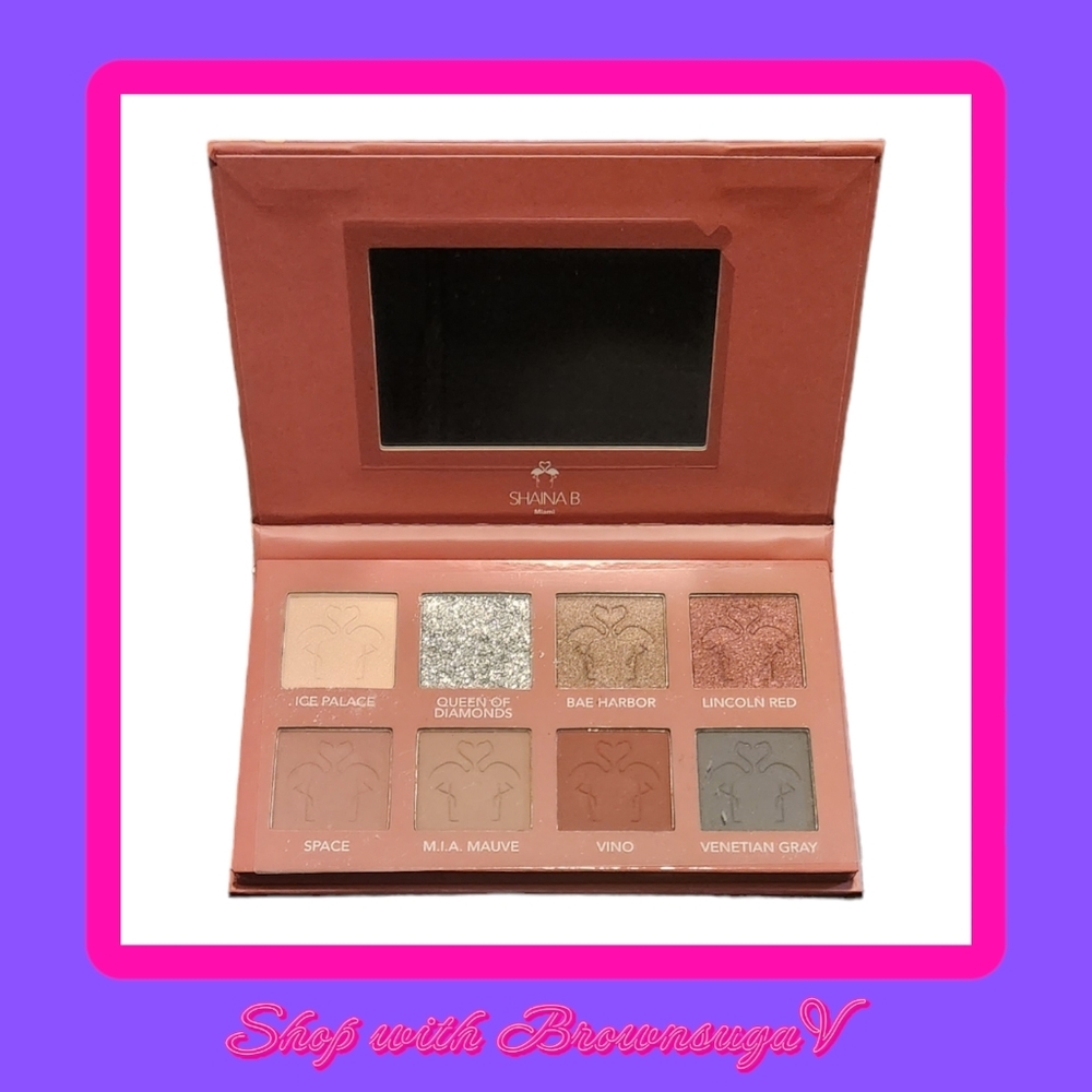 Shaina B~Miami Nights Mirrored Pressed Pigment Palette~8 Sultry Sparkly Shades​